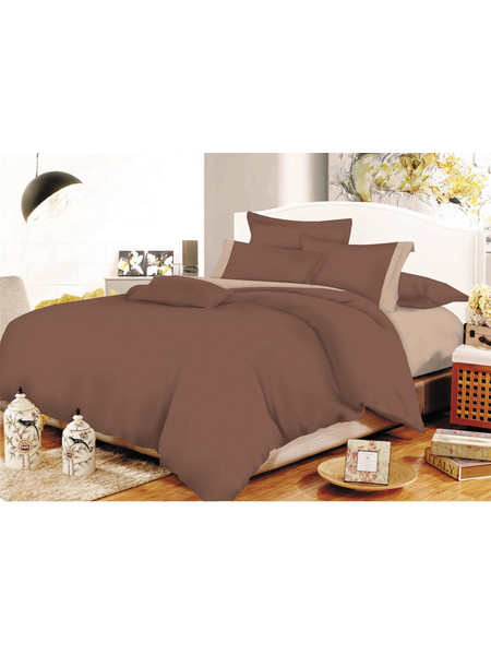 Komvos Σετ Σεντόνια Μονά 160x240 Brown-Beige