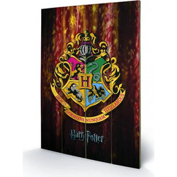 HARRY POTTER - Printing on wood 40X59 - Hogwarts Crest