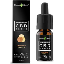 Pharma Hemp CBD Drops 7% Cinnamon Vanilla 10ml
