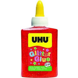 UHU GLITTER GLUE ΜΠΟΥΚΑΛΙ 90gr ΚΟΚΚΙΝΟ