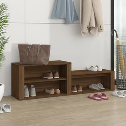 vidaXL Παπουτσοθήκη Σκαμπό Ξύλινη Καφέ Μ150xΠ35xΥ45cm 816919