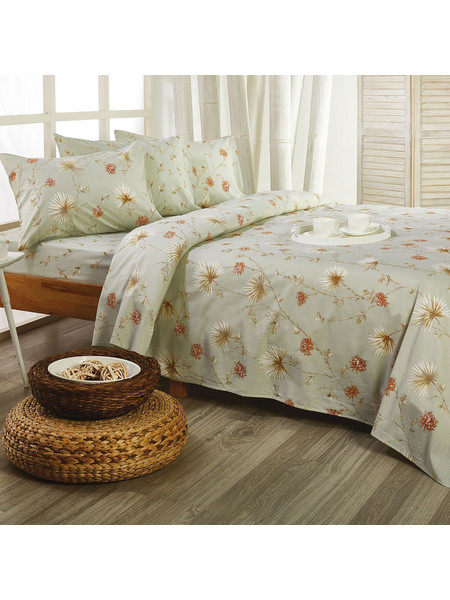 WhiteEgg Σετ Σεντόνια Υπέρδιπλα Βαμβακερά 245x270 Romance R035/2