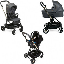 Chicco Trio One4ever Limited Eco Edition Καρότσι Μωρού 3 σε 1 Light City Map Re Lux