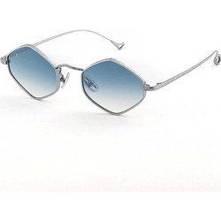 Eyepetizer Canar C126F Γυναικεία Γυαλιά Ηλίου Πολυγωνικά Μεταλλικά Ασημί με Μπλε Polarized Φακό