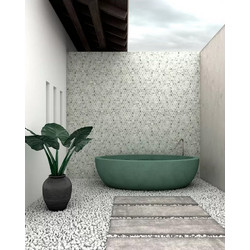 Marbles Carrara Grey MT 4300/E Γυάλινη Ψηφίδα Κουζίνας/Μπάνιου/Πισίνας 36X29 χιλ