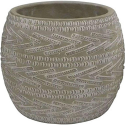 MarHome Κασπώ Στρογγυλό Γκρι Φ18x15.5cm 06-00-23419