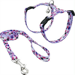 Pet Interest Σετ Σαμαράκι και Οδηγός Γάτας (S) 1m/20-35cm μωβ Κωδικός: 30243561