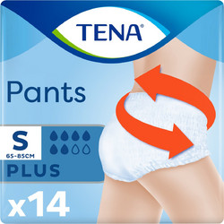 Tena Pants Plus Small Πάνες Βρακάκι Ακράτειας 6 Σταγόνες 14τμχ
