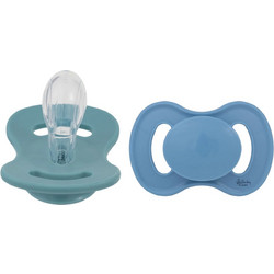 Lullaby Planet Symmetrical Ορθοδοντικές Πιπίλες Σιλικόνης 6m+ Ocean Teal Dove Blue 2τμχ