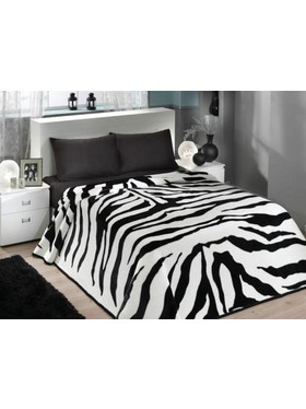 Mink κουβέρτα 2.20*2.40 ασπρόμαυρη