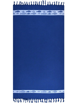 Aquablue Πετσέτα Παρεό Θαλάσσης Μπλε 90x160cm 5025
