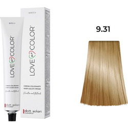 Dott. Solari Love Me+ Color 9.31 Πολύ Ανοιχτό Ξανθό Μπεζ Μόνιμη Βαφή Μαλλιών 100ml