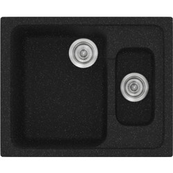 Sanitec Classic 330 Επικαθήμενος Νεροχύτης Γρανίτη Αντιστρεφόμενος Ματ Granite Black 62x50cm