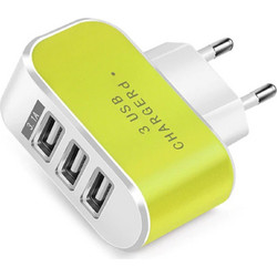 ΑΝΤΑΠΤΟΡΑΣ ΦΟΡΤΙΣΤΗ 3 ΘΕΣΕΩΝ USB ΠΡΑΣΙΝΟΣ GloboStar ΥΥ-5