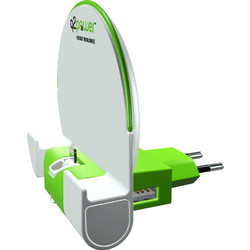 Q2power Lightning Charging Station plus Power Bank 2.4Α (Λευκό/Πράσινο) 3.200130
