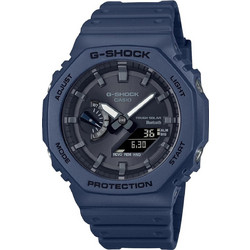 Casio G-Shock Ανδρικό Ρολόι Χρονογράφος Solar με Μπλε Καουτσούκ Λουράκι GA-B2100-2AER
