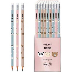 Μολύβια με γόμα Interdruk Cute Animal HB