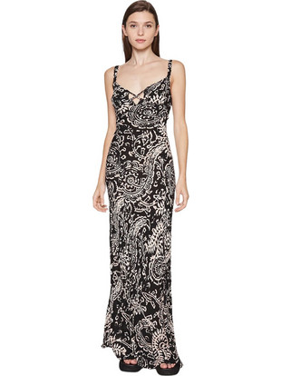Free People Maxi Καλοκαιρινό Φόρεμα για Γάμο / Βάπτιση Μαύρο OB1503135