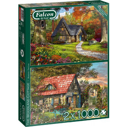 Puzzle Falcon de Luxe The Woodland Cottage 2x1000 Κομμάτια