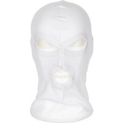 MFH Balaclava 3 Hole Cotton - White