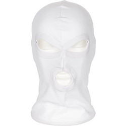 MFH Balaclava 3 Hole Cotton - White