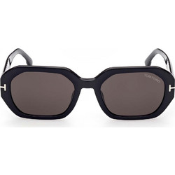 Tom Ford TF0917 01A Γυναικεία Γυαλιά Ηλίου Ορθογώνια Κοκάλινα Μαύρα με Μαύρο Polarized Φακό