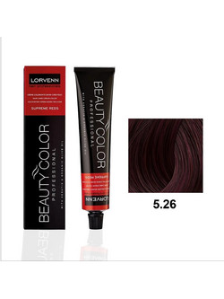 Lorvenn Beauty Color 5.26 Ανοιχτό Δαμασκηνί Μόνιμη Βαφή Μαλλιών 70ml