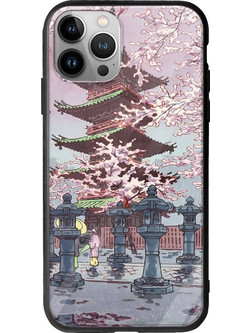 Θήκη Ukiyo-e - Cherry Blossom iPhone 12 Pro Max Groove TPU (Tempered Glass και TPU)