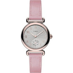 Timex 23 Γυναικείο Ρολόι με Ροζ Δερμάτινο Λουράκι TW2T88400