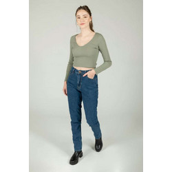 Slim Mom Jeans -WET FLOOR High Waist