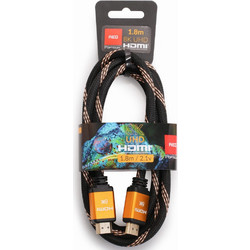Opticum Καλώδιο HDMI 2.1 Braided HDMI Male to HDMI Male 1.8m Black
