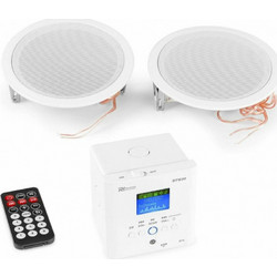 Power Dynamics BTW30 Σετ Αυτοενισχυόμενα Ηχεία Οροφής 30W με Bluetooth Λευκά