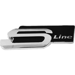 Αυτοκόλλητο 3D Σήμα S-Line Μαύρο / Ασημί 7cm 1 Τεμάχιο