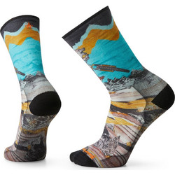 SMARTWOOL - BIKE ZERO CUSHION WOLF PRINT CREW