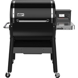 Weber EX4 GBS Ανοξείδωτη Ψησταριά Κάρβουνου Καπνιστήριο με Καπάκι και Ρόδες Επιφάνειας 61x45cm