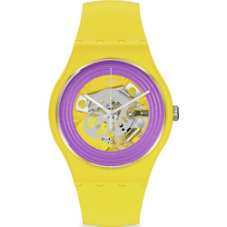 Swatch Γυναικείο Ρολόι με Κίτρινο Καουτσούκ Λουράκι SO29J100