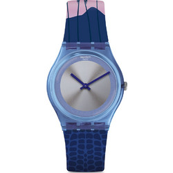 Swatch Licence To Kill 1989 Γυναικείο Ρολόι με Μπλε Καουτσούκ Λουράκι GZ328