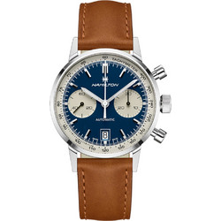 Hamilton American Classic Ανδρικό Ρολόι Χρονογράφος Αυτόματο με Καφέ Δερμάτινο Λουράκι H38416541