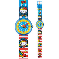 Flik Flak DC Hello Kitty Wonder Women Plastic Strap ZFLNP018