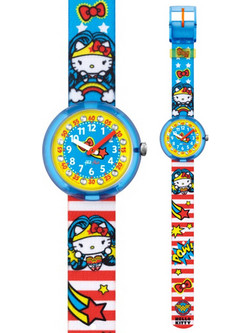 Flik Flak DC Hello Kitty Wonder Women Plastic Strap ZFLNP018