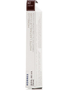 Korres Morello Matte Lasting Lip Fluid 60 Chestnut Long Lasting Liquid Κραγιόν 3.4ml