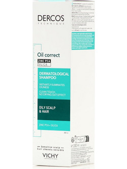 Vichy Dercos Oil Control Σαμπουάν κατά της Πιτυρίδας για Λιπαρά Μαλλιά 200ml