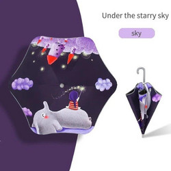 ΟΜΠΡΕΛΑ ΒΡΟΧΗΣ ΜΠΑΣΤΟΥΝΙ ΠΑΙΔΙΚΗ Under The Starry Sky LUX01 Μωβ