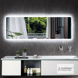 Luminor Adagio Ορθογώνιος Καθρέπτης Μπάνιου Led Αντιθαμβωτικός Αφής Μεταλλικός ADA14070