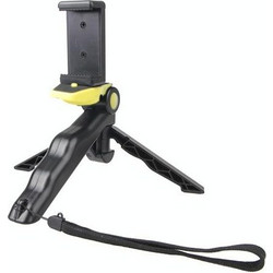 Portable Hand Grip / Mini Tripod Stand Curve with Straight Clip for GoPro HERO 4 / 3 / 3+ / SJ4000 / SJ5000 / SJ6000 Sports DV / Digital Camera / iPhone , Galaxy and other Mobile Phone(Yellow) (OEM)