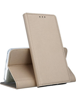 Θήκη Samsung Galaxy J5 2016 Smart Book Case με Δυνατότητα Stand Θήκη Πορτοφόλι -Χρυσό