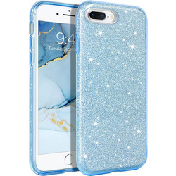 Θήκη iPhone 7 / 8 Plus Forcell Glitter Shine Cover Hard Case - Γαλάζιο