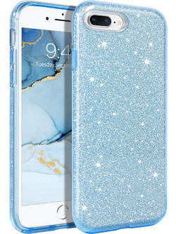 Θήκη iPhone 7 / 8 Plus Forcell Glitter Shine Cover Hard Case - Γαλάζιο