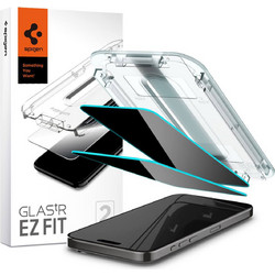 Spigen GLAS.TR EZ Fit Privacy Tempered Glass Clear 2-Pack (iPhone 15 Pro Max)