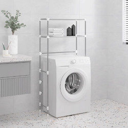 vidaXL Ραφιέρα 2 Επιπέδων για Πλυντήριο Γκρι 69x28x143 εκ. από Σίδερο 343132